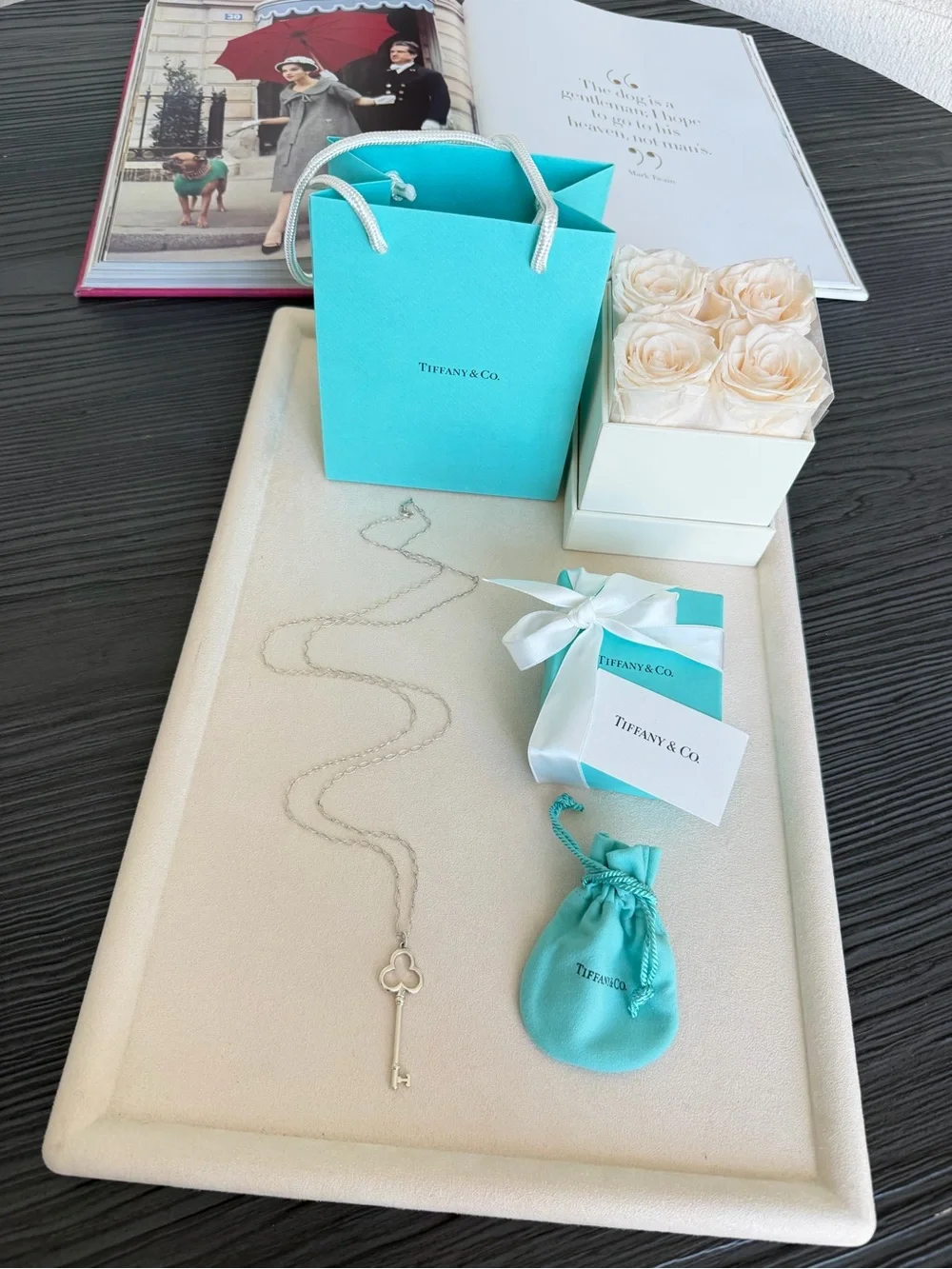 Tiffany & Co. Large Key Necklace Sterling Silver 36”  $700